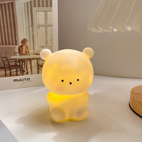 깜찍 캐릭터 인테리어 무드등 곰돌이, 혼합색상