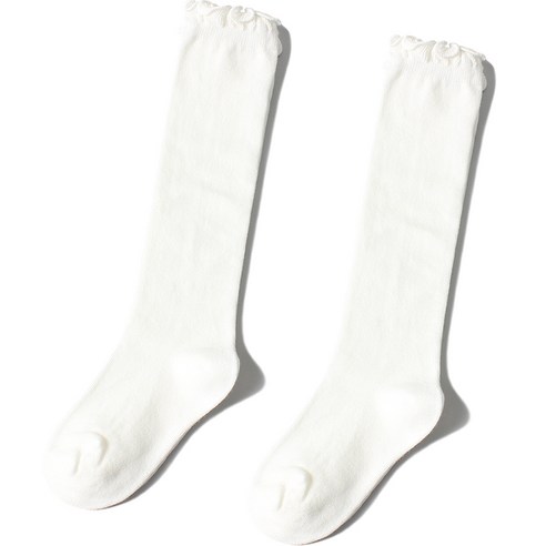 노디자인 유아동 H러플 니삭스 양말 2족