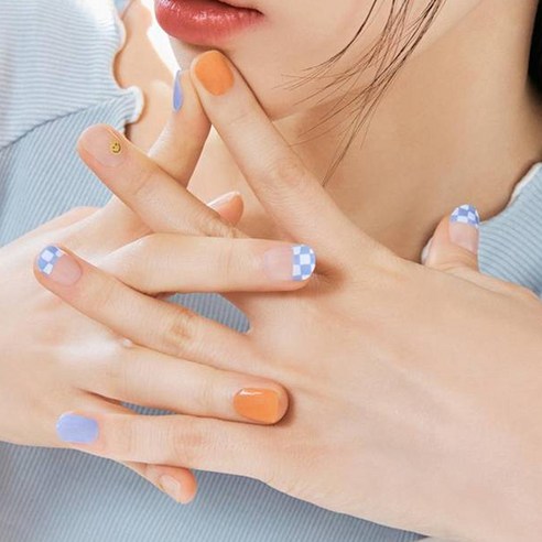 데싱디바 글레이즈 네일 스티커, 키치 스마일, 1개