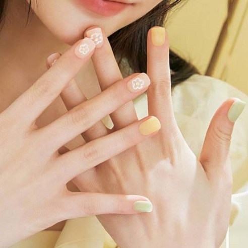 데싱디바 매직프레스 네일팁 레귤러 라운드, 마이 블룸, 1개