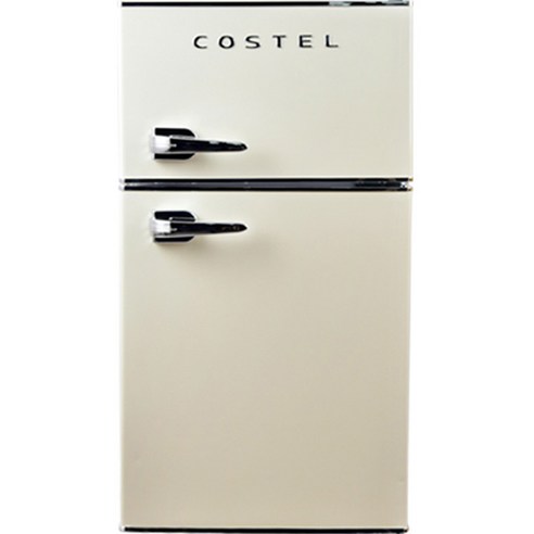 코스텔 레트로 일반형 냉장고 소형 81L, 아이보리, CRFN-81IV