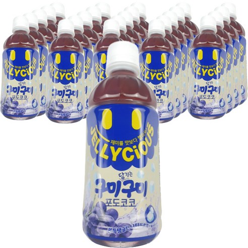젤리셔스 구미당기는구미 포도코코, 340ml, 24개