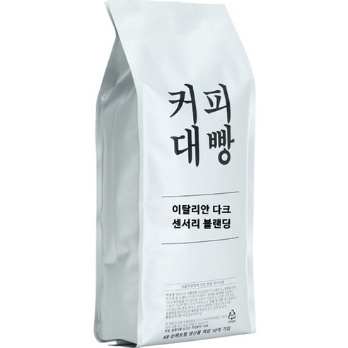 커피대빵 이탈리안 다크 센서리 블랜딩 원두커피, 홀빈(분쇄안함), 1kg, 1개