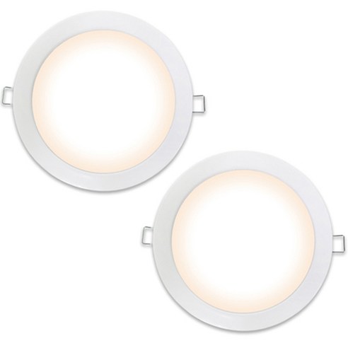 가온엘이디 방습 다운라이트 15W 지름 175mm x 50mm, 전구색(화이트), 2개