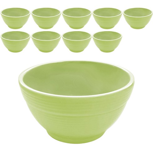 국산 로야 멜라민 공기 12cm, 연그린, 10개