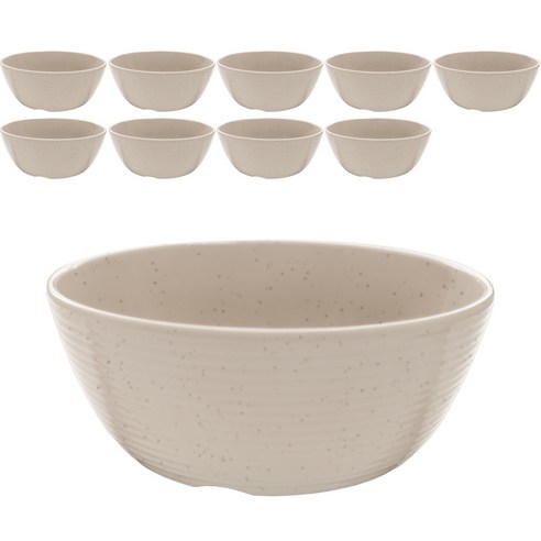 국산 로야 멜라민 특대접 13.6cm, 연베이지, 10개