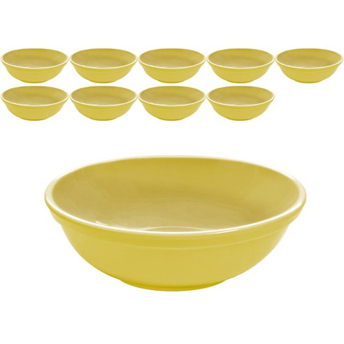 로야 멜라민 5반볼 14cm, 연노랑, 10개