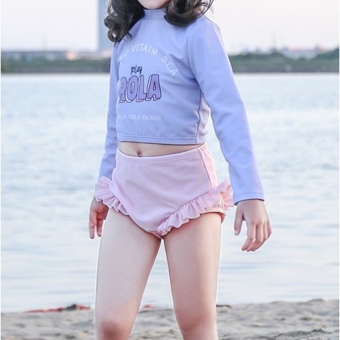 嬰幼兒雜貨女孩服裝三件套泳衣女孩女孩游泳館水上樂園水上樂園水戲海沙灘沙灘沙灘游泳swmmimg嬰兒泳衣四季