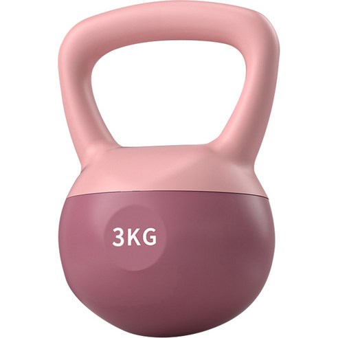 로이윙 소프트 말랑말랑 케틀벨, 핑크, 3kg, 1개