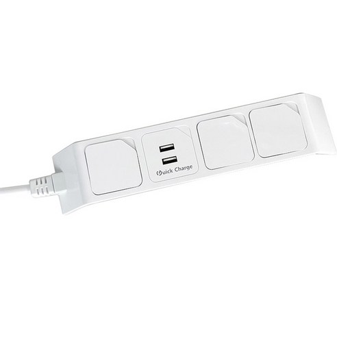 네모탭 USB 일반 3구 고속충전 A타입 멀티탭, 3m, 1개