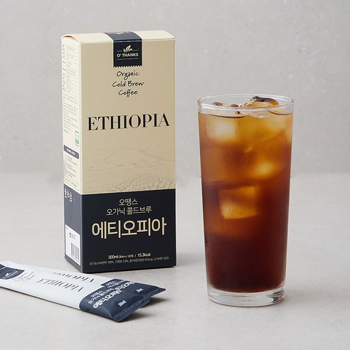 오땡스 유기가공식품 인증 콜드브루 에티오피아 스틱, 30ml, 20개입