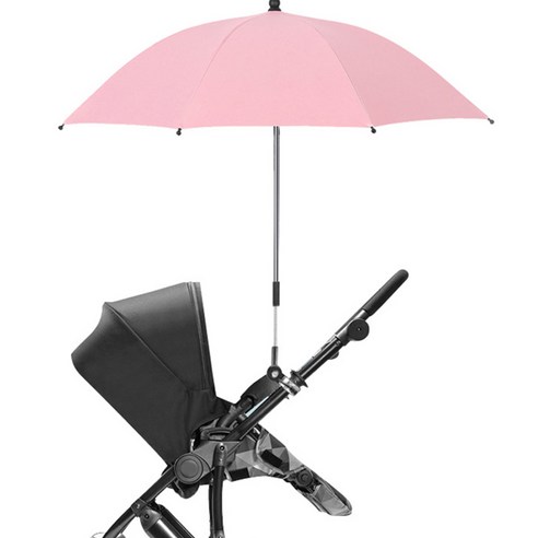 360도 조절 가능 유모차 우산 75cm, 핑크, 1개 핑크 × 1개 섬네일
