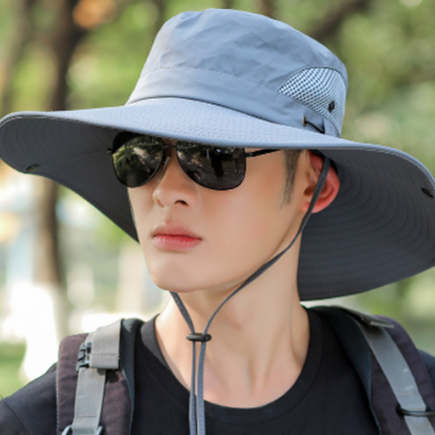 더캡스 와이드 등산 낚시 캠핑 썬캡, 연블루