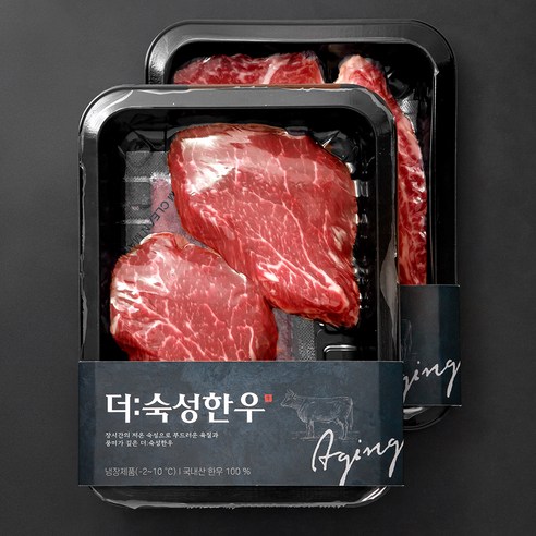 더숙성한우 산지직송 등심 250g + 안심 200g 2등급 구이용 세트 3호 (냉장), 1세트