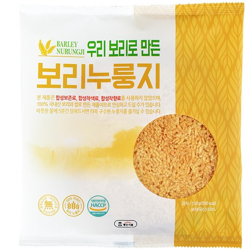 참좋은식품 우리보리로 만든 보리 누룽지, 150g, 1개