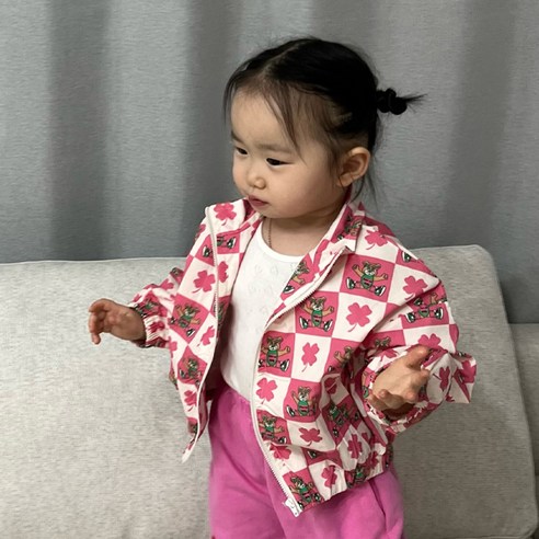 미니유니 아동용 클로버 베어 바람막이 점퍼