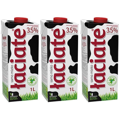 와치아테 멸균우유 3.5%, 1L, 3개