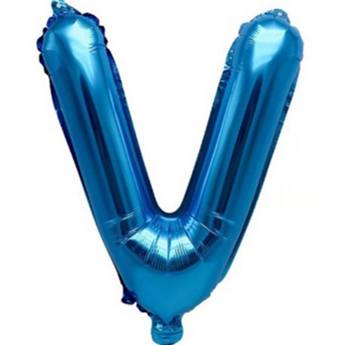 팡파티 레터링 알파벳 풍선 V 40cm, 블루, 1개