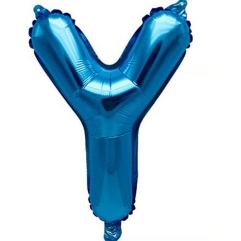 팡파티 레터링 알파벳 풍선 Y 40cm, 블루, 1개