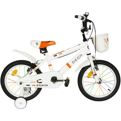 옐로우콘 아동용 데크 18형 네발 보조 바퀴 자전거, 매트그린, 126cm