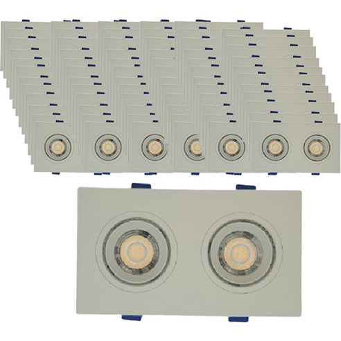 시그마LED LED SMT 삼성칩 각도조절 다운라이트 사각 2구 10W 60p, 주광색