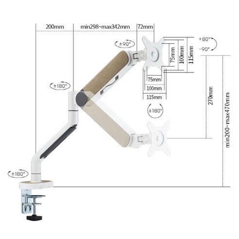 카멜 CA3 패브릭 디자인 싱글 모니터 거치대: 편안함, 생산성, 세련된 데스크 액세서리
