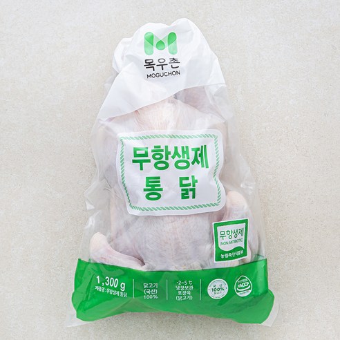 목우촌 무항생제 인증 통닭 (냉장), 1.3kg, 1개