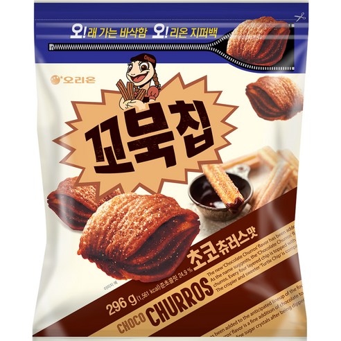 오리온 꼬북칩 초코츄러스맛, 296g, 1개
