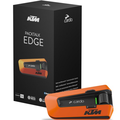 카르도 KTM 팩톡 엣지 JBL 블루투스 이어셋, PACKTALK EDGE SINGLE-KTM, 블랙