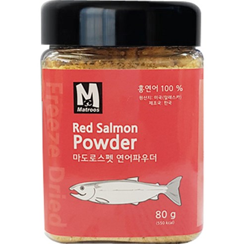 마도로스펫 애완동물 연어 파우더, 80g, 1팩