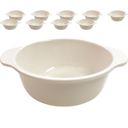 국산 로야 멜라민 이유식볼 11.5cm, 연베이지, 10개