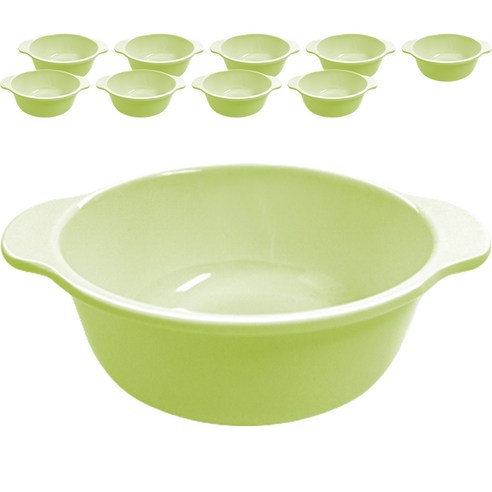 국산 로야 멜라민 이유식볼 11.5cm, 연그린, 10개