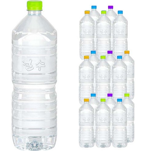 얼수 무라벨 생수, 2L, 18개