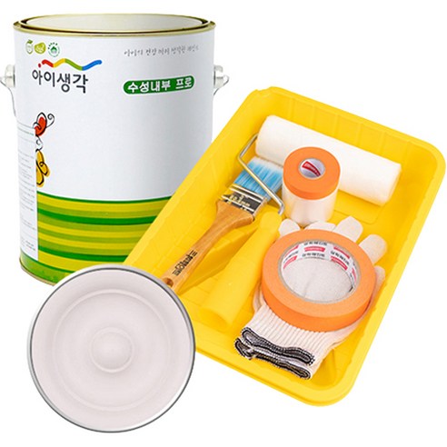 삼화페인트 아이생각 친환경 수성내부 프로 4L 페인트 도구세트, 뉴트럴핑크, 4000ml, 1개