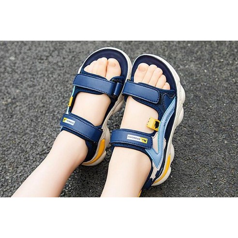 편안하고 스타일리시한 여름 필수품, 키즈트리 아동용 찍찍이 캐주얼 샌들 SZ-429