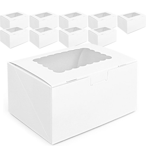 구름형 투명창 상자 15호, 화이트, 10개