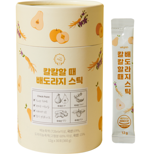 려원담 칼칼할때 배도라지 스틱 원형지함, 360g, 1개
