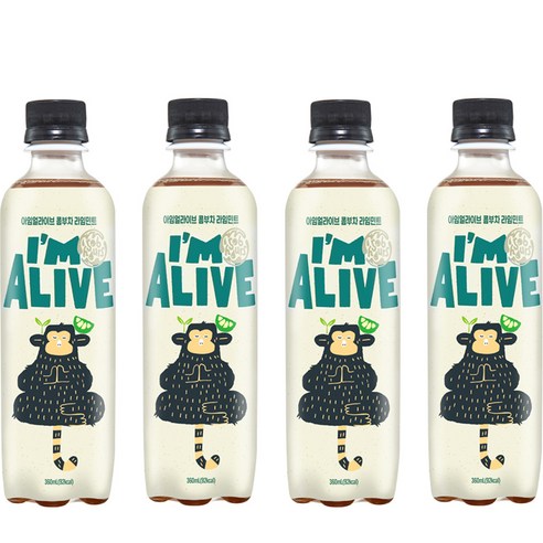 아임얼라이브 콤부차 라임민트, 360ml, 12개