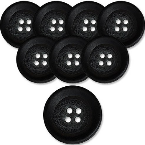 동대문단추왕 고급 무광 코트 가디건 단추 25mm, 빌리지, 8개, BK(빌리지)