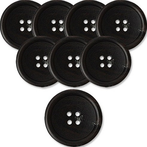 동대문단추왕 고급 무광 코트 가디건 단추 25mm, BK(썸데이), 8개