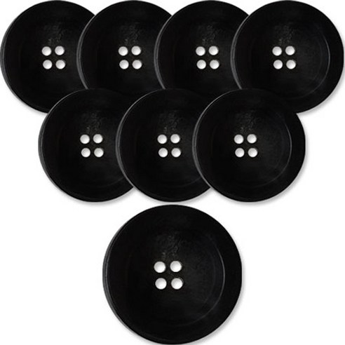 동대문단추왕 고급 무광 코트 가디건 단추 25mm, BK(텔미), 8개