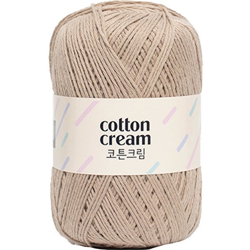 yarna 코튼 크림 뜨개실 70g, 803 그레이베이지, 1개