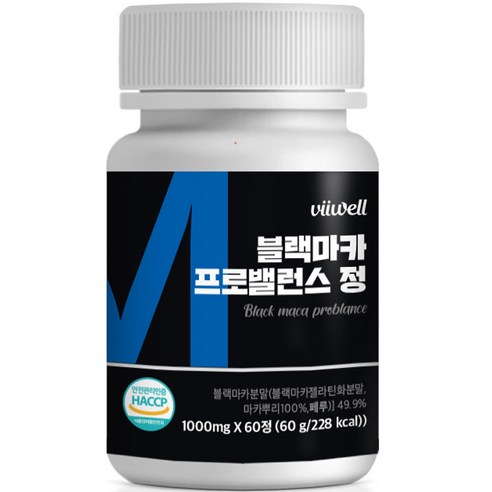 페루 블랙마카 분말 정 아르기닌 식약처인증 maca 식약청인정 페루산 마카블랙 뿌리 정품 1000mg, 4개, 60정