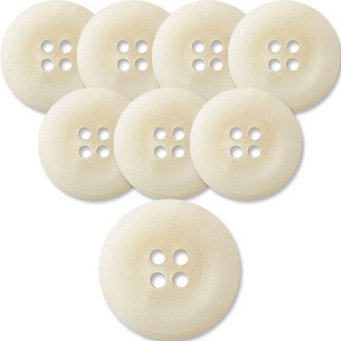 동대문단추왕 고급 무광 코트 가디건 단추 25mm, 어게인, 8개, 화이트 IV 어게인