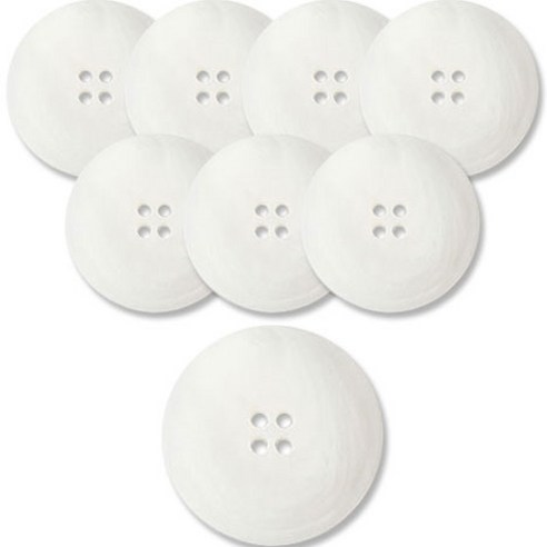동대문단추왕 고급 무광 코트 가디건 단추 25mm, 티볼리, 8개, 화이트 WT 티볼리