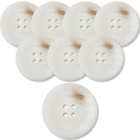 동대문단추왕 고급 무광 코트 가디건 단추 25mm, 모던, 8개, 화이트 WT 모던