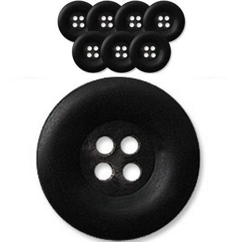 동대문단추왕 무광 코트 가디건 단추 23mm 잡스, 8개, 블랙