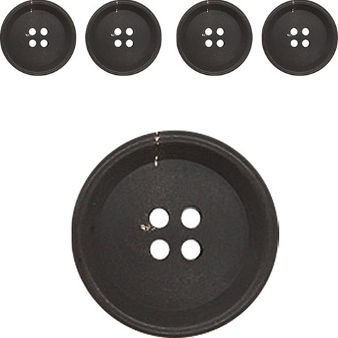 동대문단추왕 코트 정장 뿔02 H05 단추 20mm, 5개, BK무광