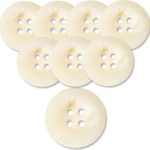 동대문단추왕 고급 무광 코트 가디건 단추 15mm, 아이보리브레인, 8개