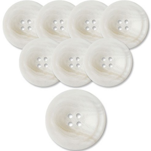 동대문단추왕 고급 무광 코트 가디건 단추 15mm, 화이트포맨, 8개